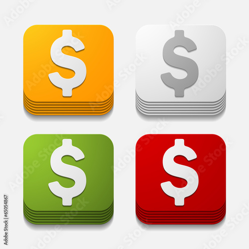 square button: money