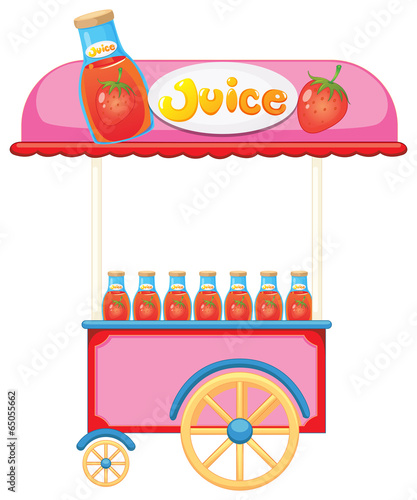 A strawberry juice cart