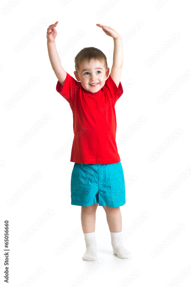 little Kid or child growing Isolated on white little Kid or child growing Isolated on white