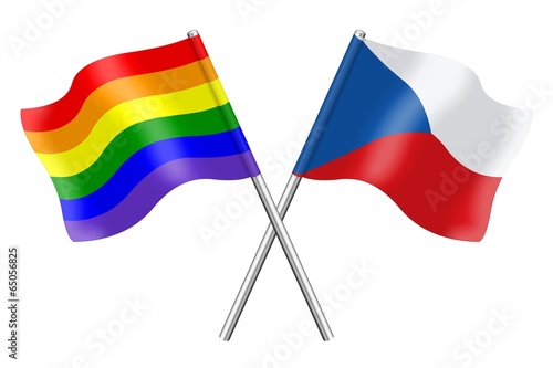 Free Download Flags : Czech Republic and rainbow - GFXLoad