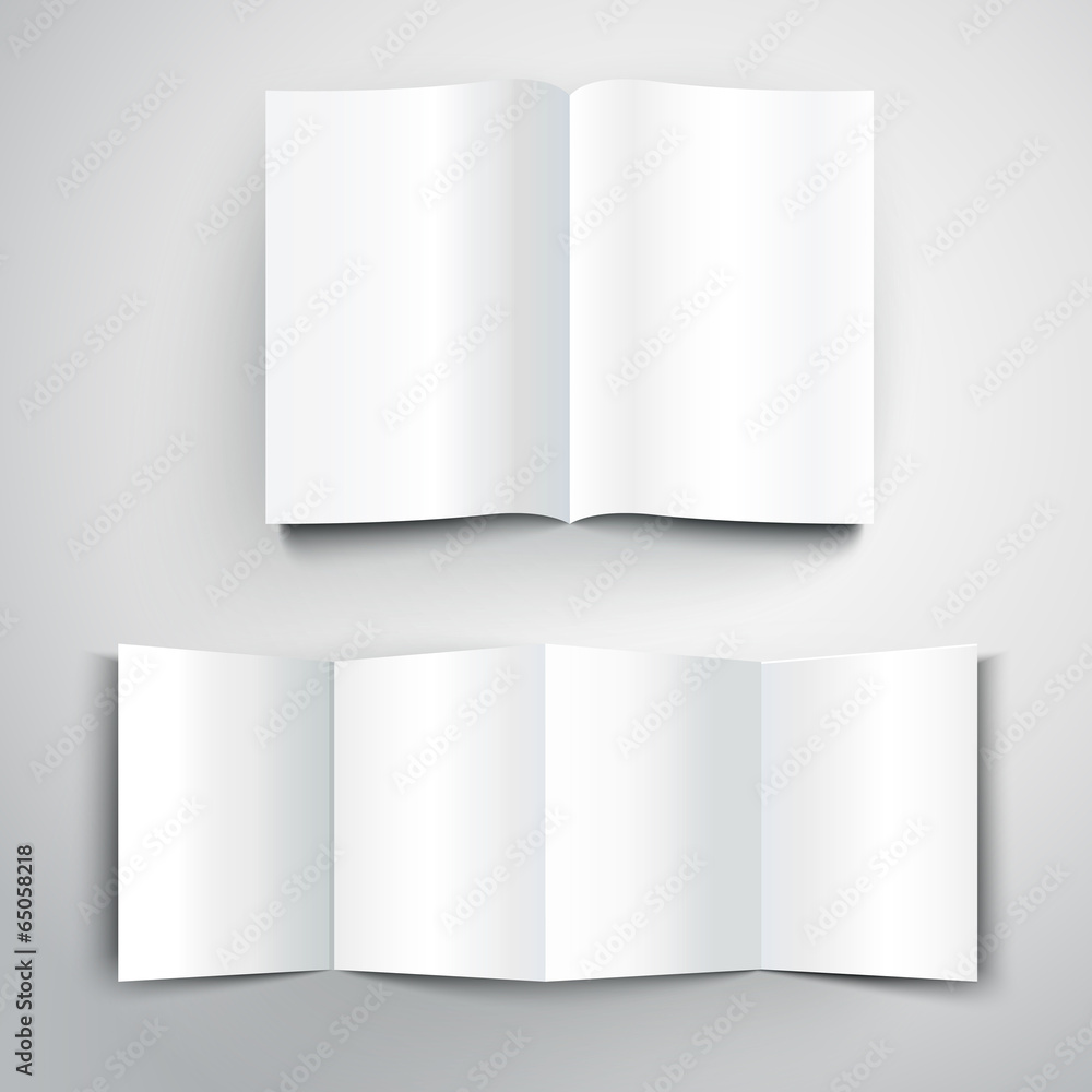 vector illustration of blank white folded flyer vector illustration of blank white folded flyer