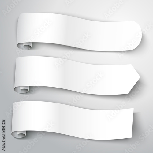 vector illustration of blank white note paper