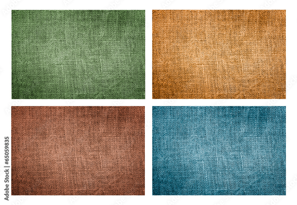 Fototapeta premium set of four natural canvas textures