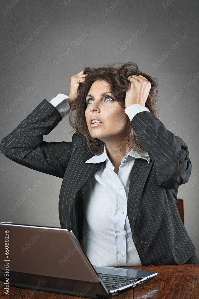 Desperate business woman