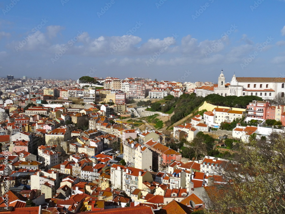 Vue sur les toits de Lisbonne - Portugal