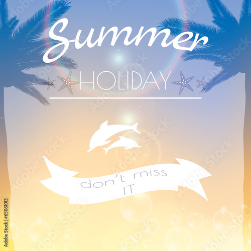 Summer holiday creative poster