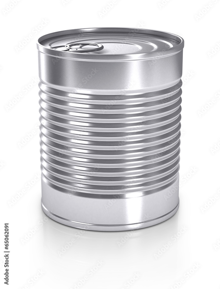 Three different unopened cans isolated on white Three different unopened cans isolated on white
