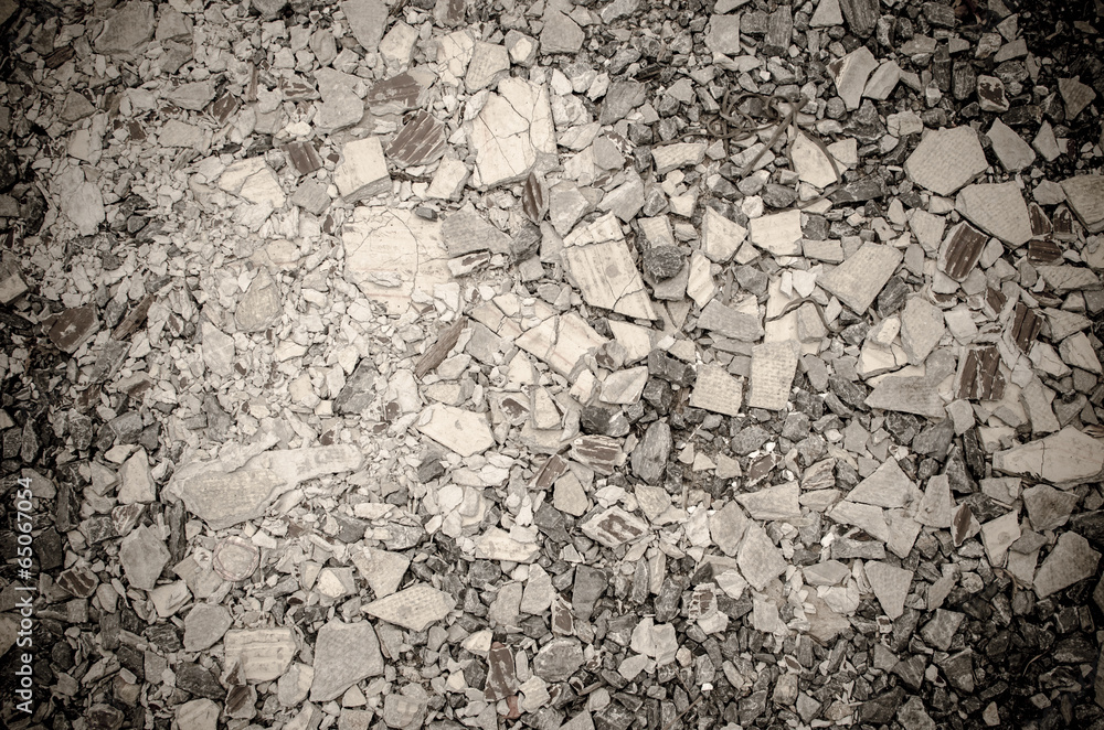 Gravel mix with crack tile texture background