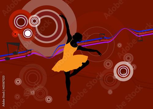 Ballet female. Vector