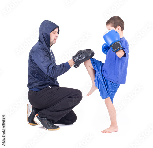 kickboxing kids with instructor