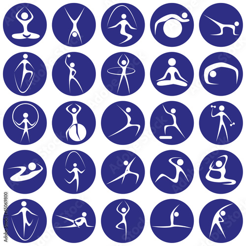Icons fitness circle