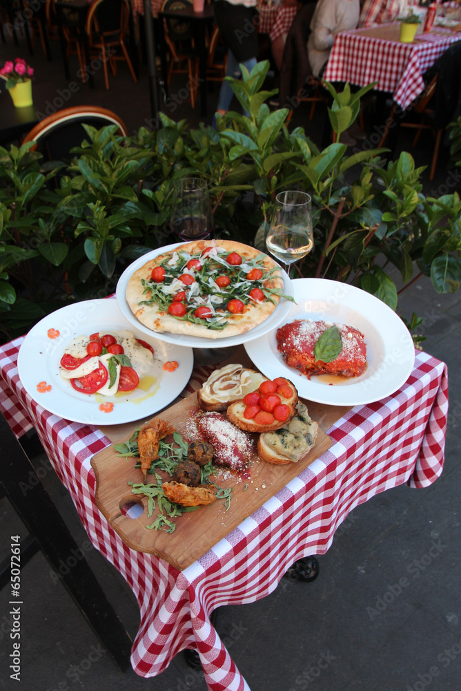 Fototapeta premium Italie - Menu touristique