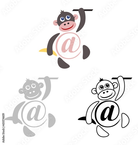 international sign email  animals monkey