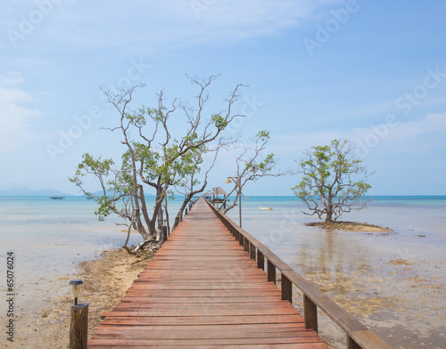 Wooden Pier in Thai Sea © N_studio