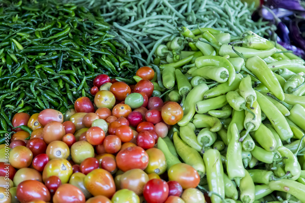 Fresh vegetables on the market Fresh vegetables on the market