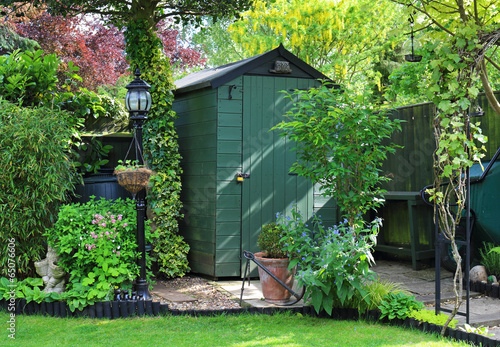 Garden Shed with log store