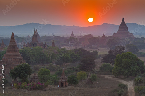 Sunset over temples of Bagan in Myanmar © SANCHAI