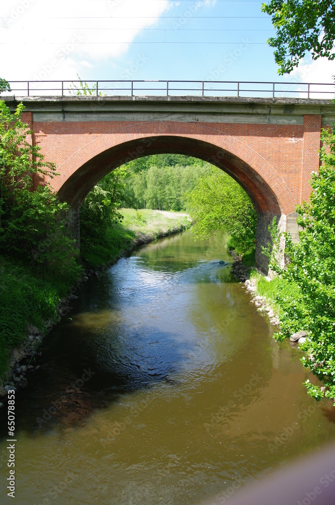 Fototapeta premium Brücke über die Trave 1