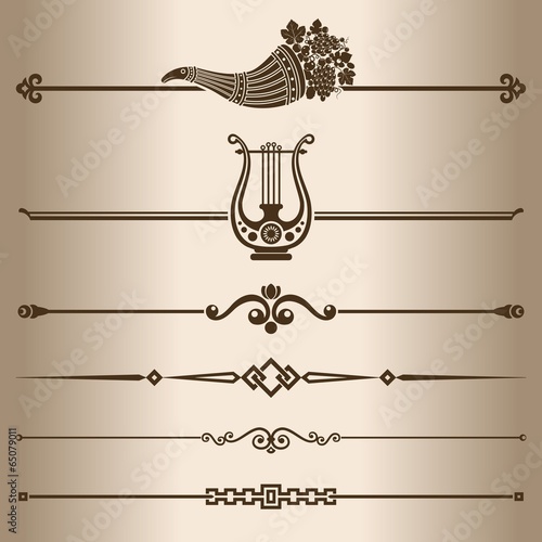 Elements for design - decorative line dividers.