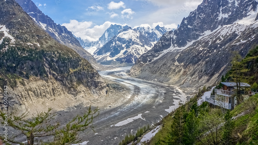 Sinuos glacier in the mountains Sinuos glacier in the mountains