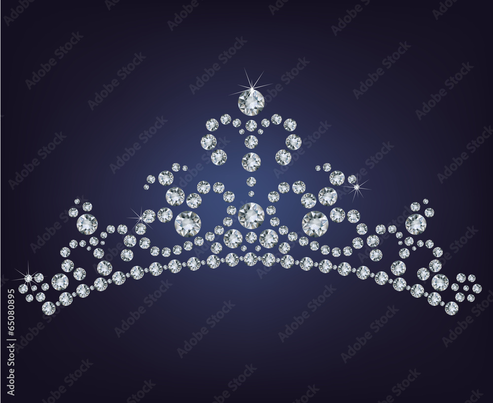 Tiara crown women's wedding made from diamonds Tiara crown women's wedding made from diamonds