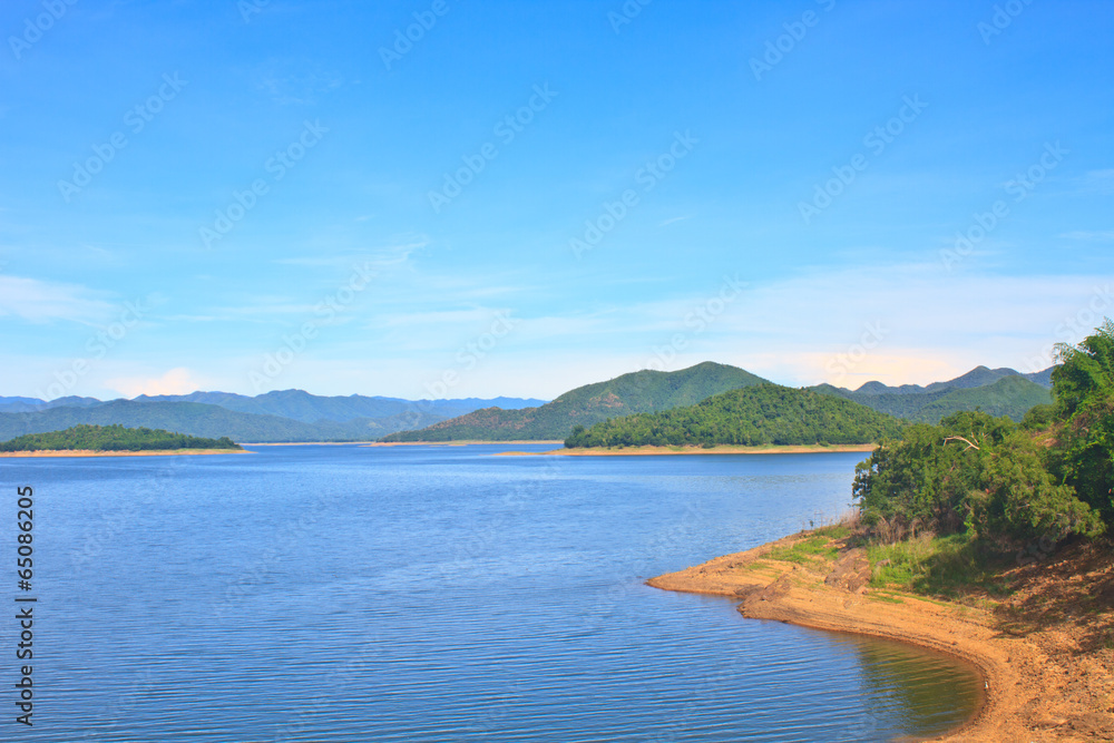 Views over the reservoir Kaengkrachan dam Views over the reservoir Kaengkrachan dam