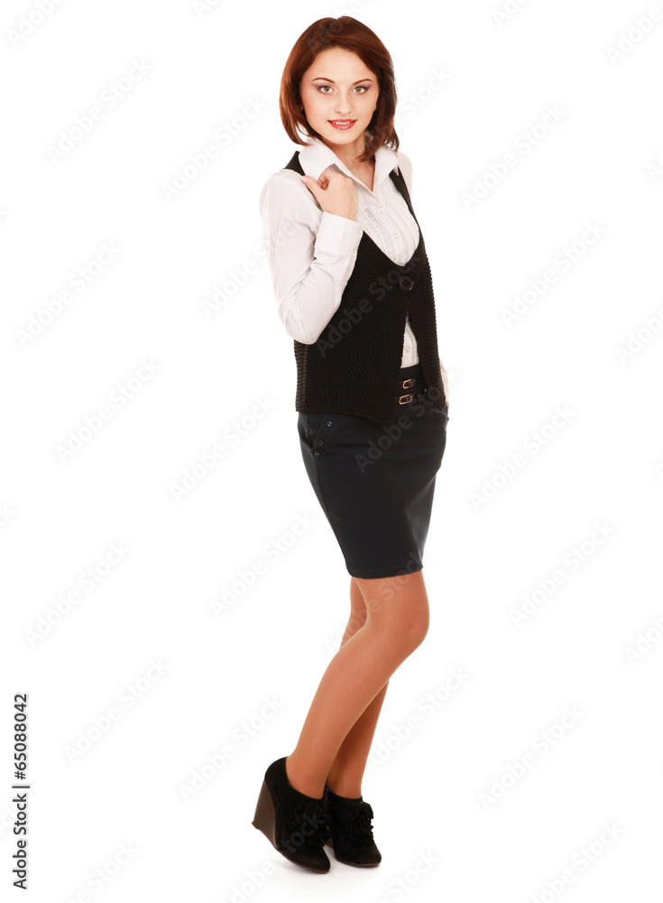 A full length portrait of a beautiful businesswoman standing A full length portrait of a beautiful businesswoman standing