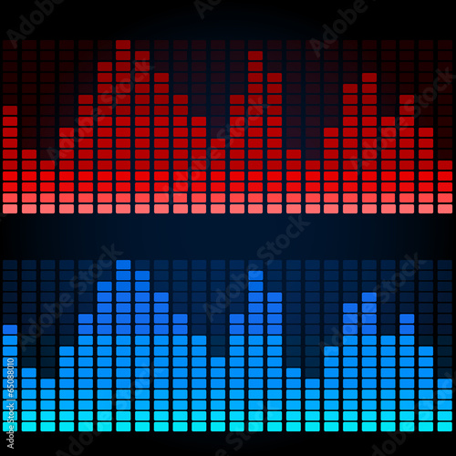 Equalizer on abstract technology background