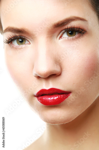 Makeup.Professional Make-up. Lipgloss. Lipstick