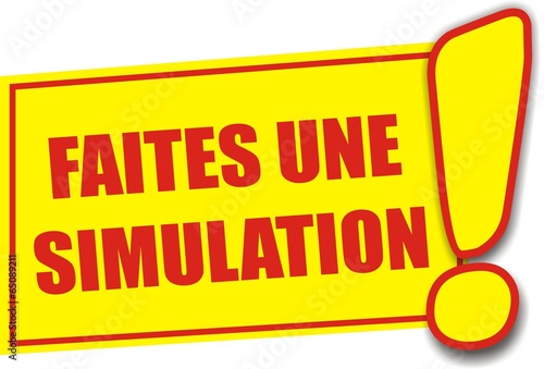 étiquette faites une simulation