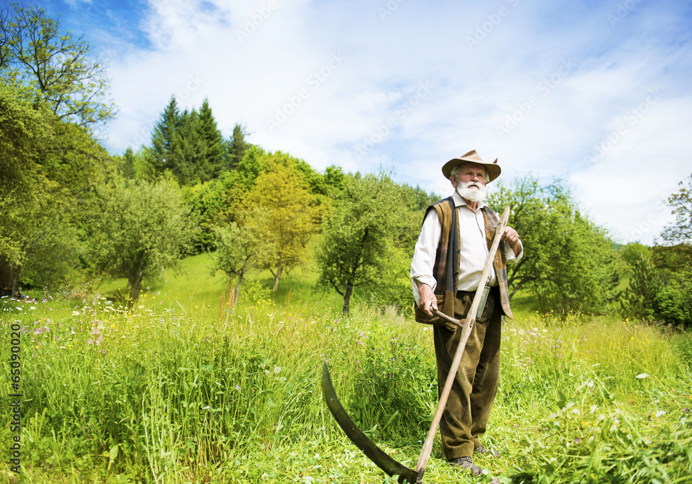 Samolepka Man with scythe