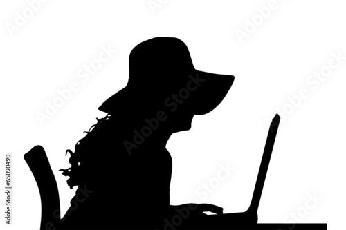 Vector silhouette of a woman.