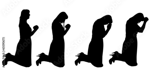 Vector silhouette of a woman.