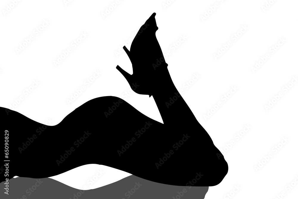 Vector Silhouette Sexy Girl Stock Vector Adobe Stock