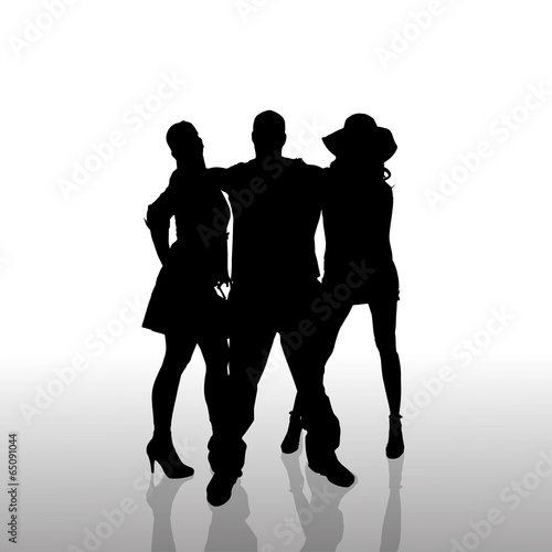 Vector silhouette of a people.