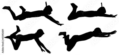 Vector silhouette of a child.