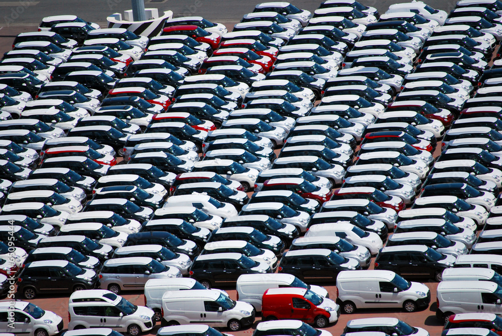 Fototapeta premium Cars awaiting sale
