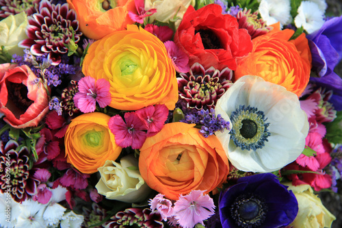 Spring bouquet in bright colors