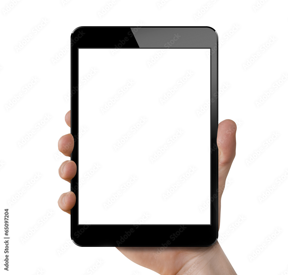 Hand Holding blank Digital Tablet Hand Holding blank Digital Tablet