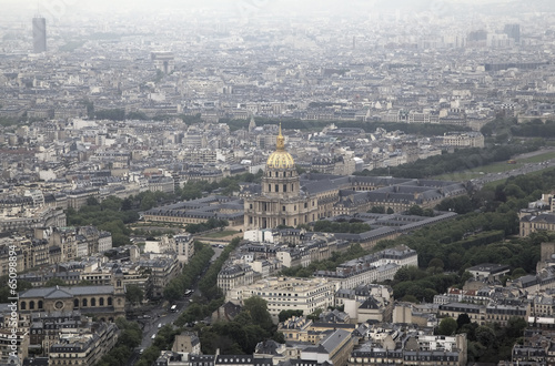 Foggy Paris. View from Monparnas Tower. France © ivan_varyukhin