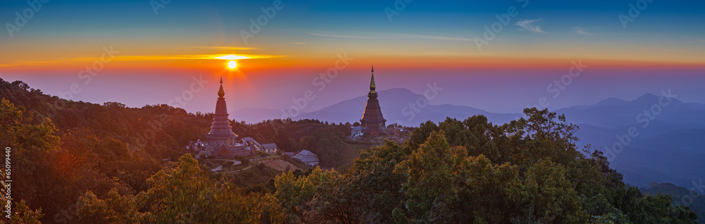 Pagoda on the top of mountain