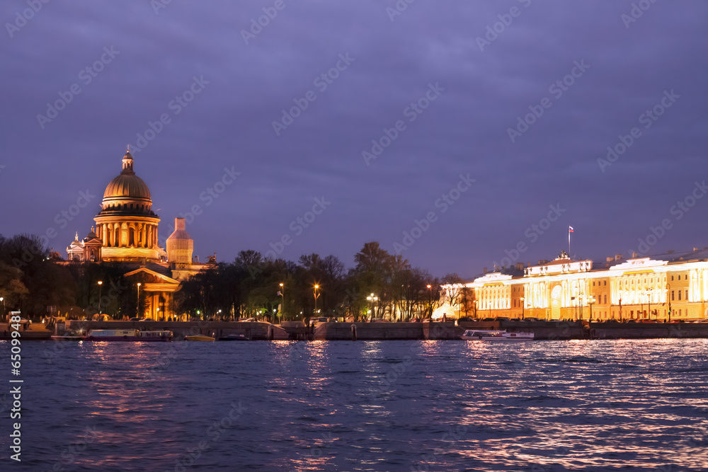 Saint Petersburg night view, Russia
