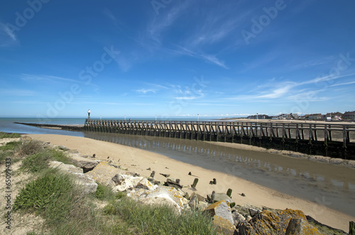 France, Courseulles sur mer - Le ponton