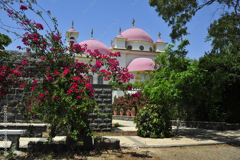Fototapeta premium The Church of the Seven Apostles in Capernaum, Israel