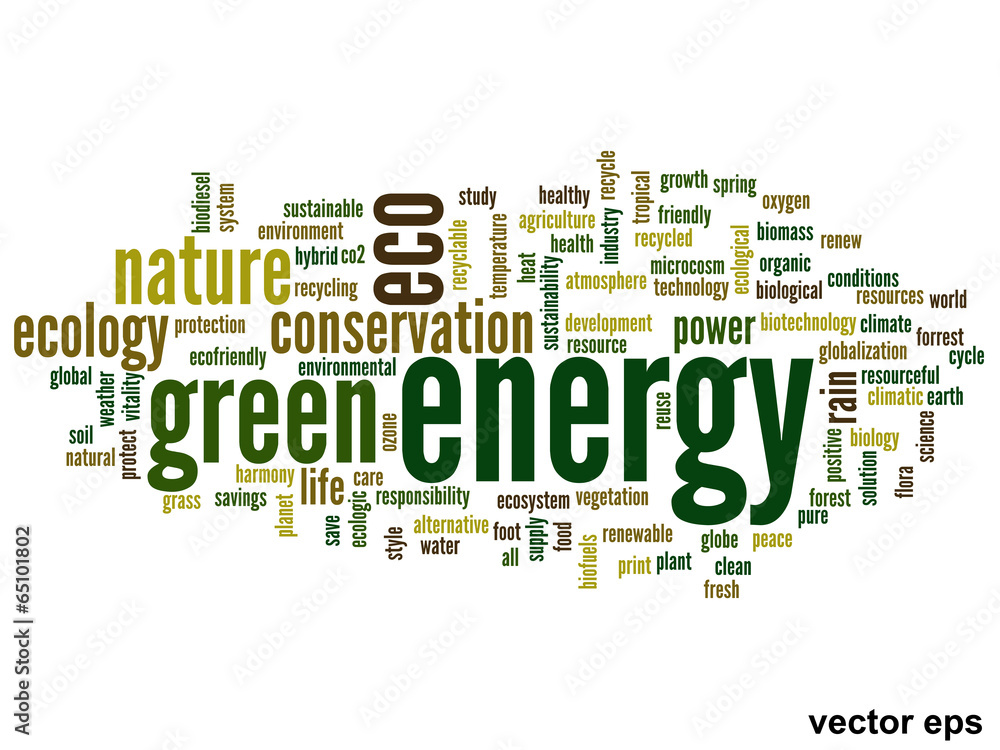 Vector conceptual ecology word cloud Vector conceptual ecology word cloud