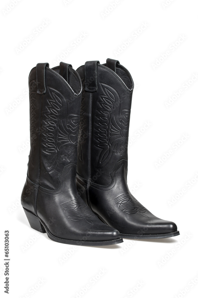 Cowboy boots isolated over white with clipping path Cowboy boots isolated over white with clipping path
