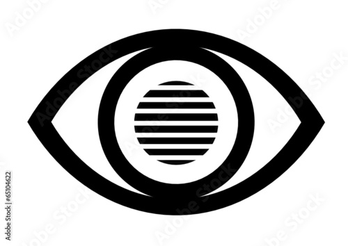 Eye icon with horizontal line effect