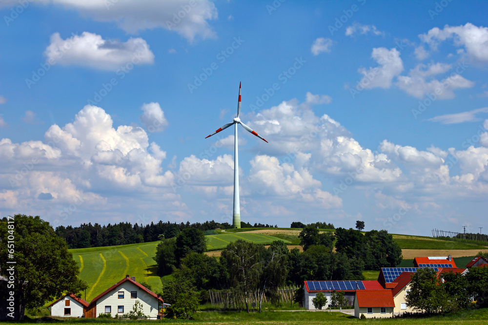 Fototapeta premium Wind and solar energy