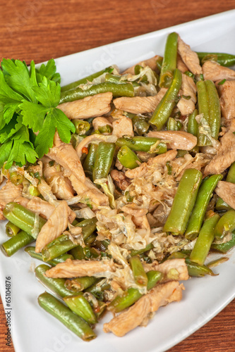 Green beans with chicken