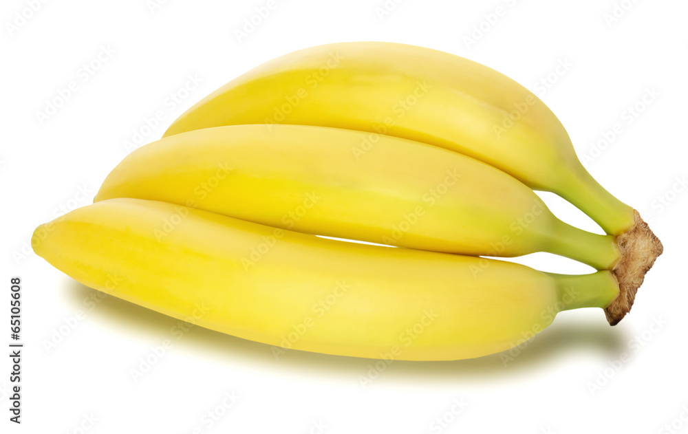 bananas on the white background